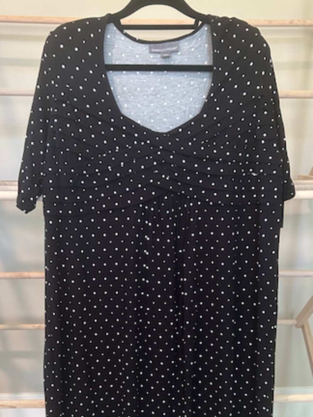 NWT Jessica London Polka Dot Crisscross Bodice Midi Dress Plus Size 20W